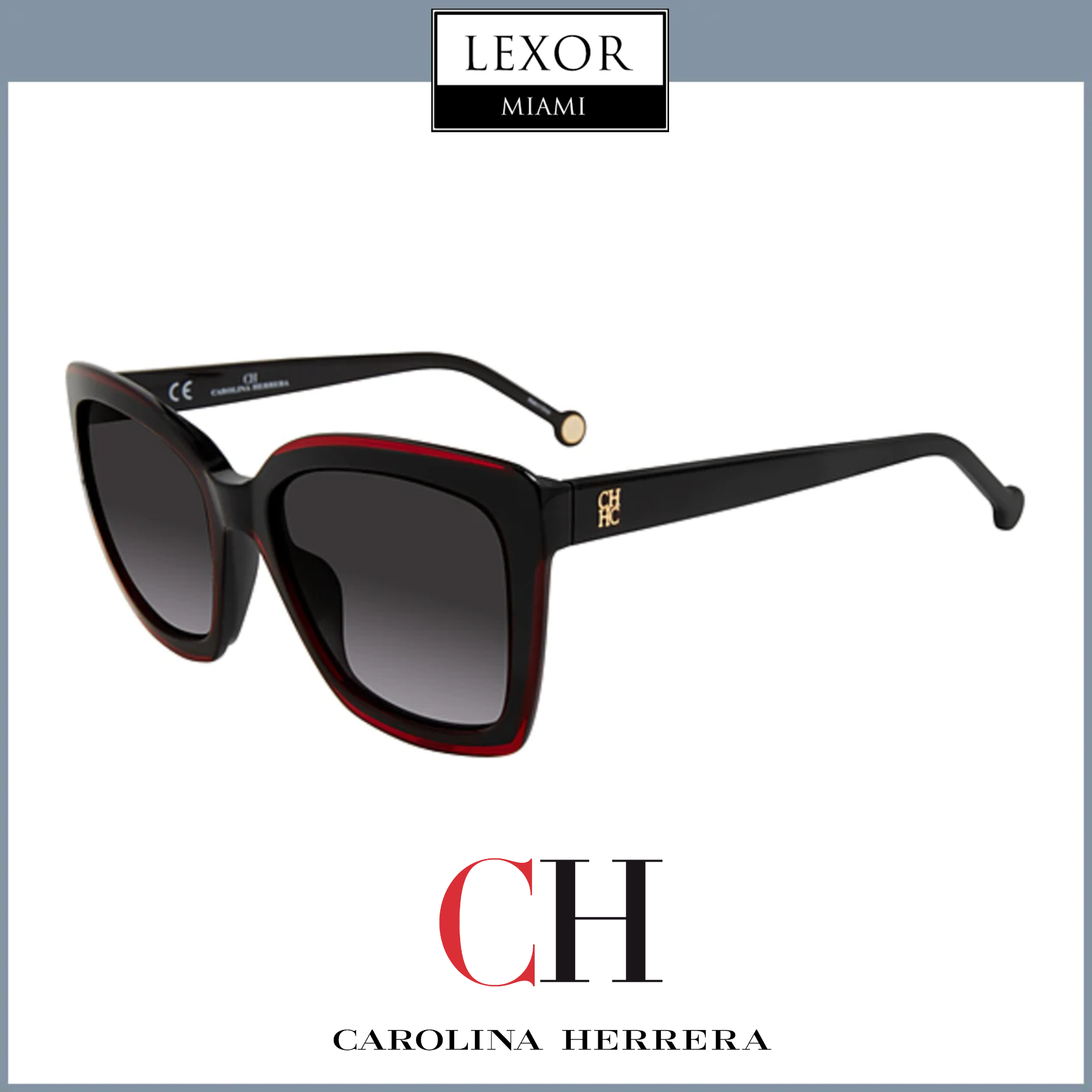 Carolina Herrera SHE788 01CP Women's Designer Sunglasses with UV Protection - Stylish & Elegant for Outdoor, Beach, and Driving