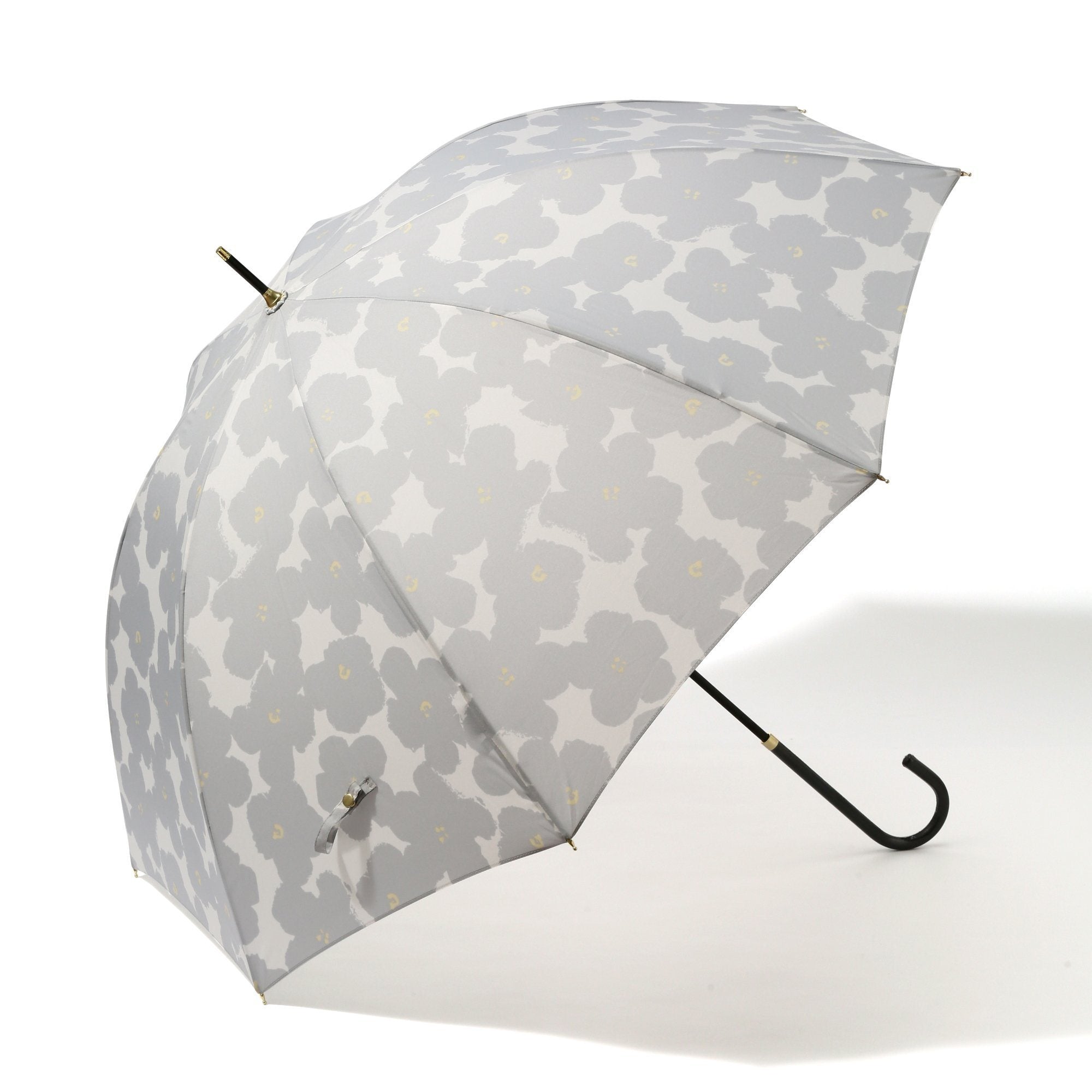 Hana Print Umbrella 58Cm Gray - Stylish Rain Protection for Women & Men, Perfect for Outdoor Activities, Commuting, and Travel