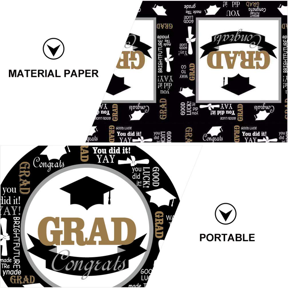 2024 Graduation Party Supplies Set - 68Pcs Disposable Dinnerware with Plates, Cups & Napkins - Perfect for School Graduation Decorations & Celebration Events