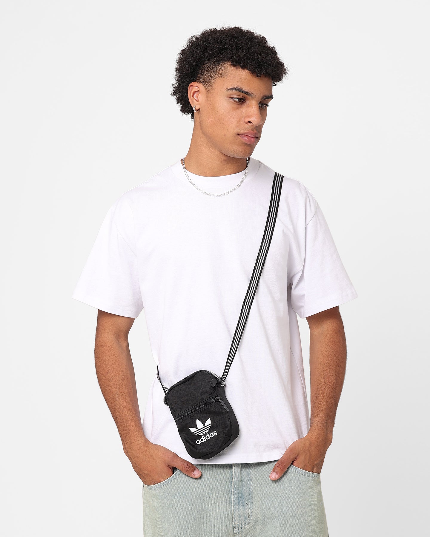 Adidas Adicolor Classic Festival Bag - Black | Stylish & Durable Crossbody Bag for Music Festivals, Travel & Everyday Use