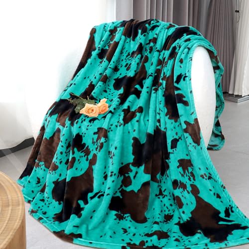 Cowthrowblanket-blue Black