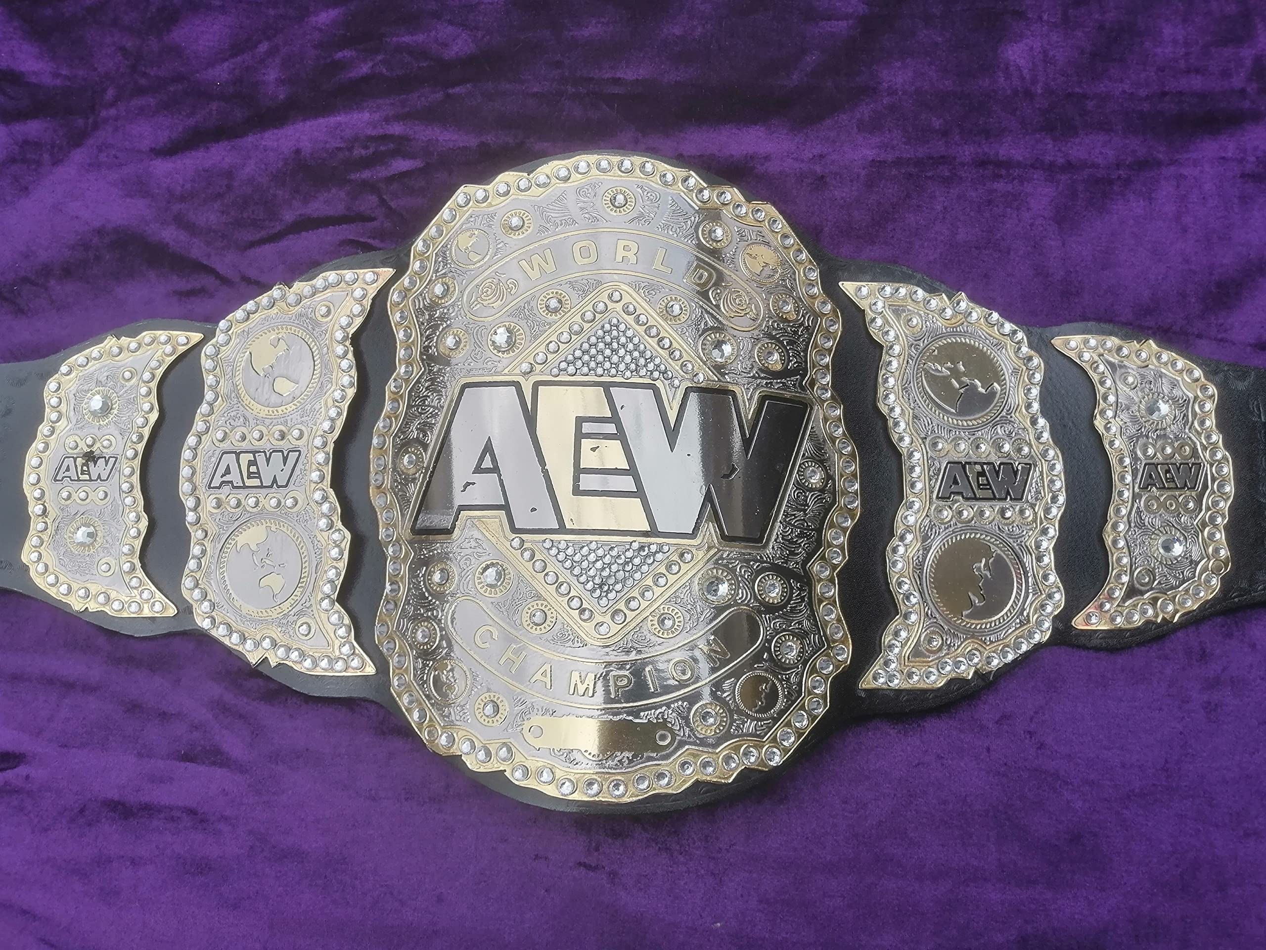 AEW World Championship Belt Replica for Adults - Official All Elite Wrestling Collectible - Perfect for Wrestling Fans, Cosplay & Display