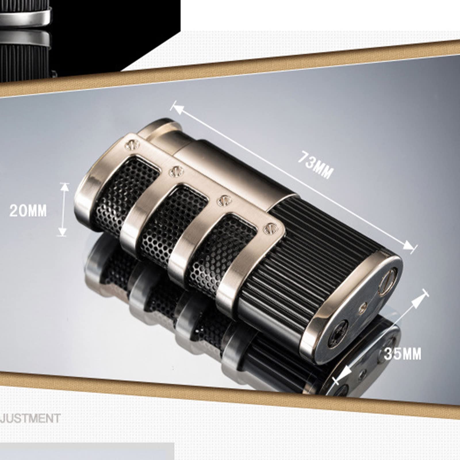 Triple Jet Blue Flame Torch Lighter - Windproof Refillable Butane Lighter for Cigar Smoking & Outdoor Use