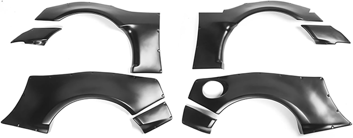 Fender Flares Wide Body Kit for 2013-2016 Scion FR-S / 2013-2020 Subaru BRZ / 2017-2020 Toyota 86 - GR Style Black ABS Plastic Wheel Arch Covers - Front & Rear Left Right Side Protection - Perfect for Off-Roading & Custom Car Styling