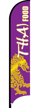 Custom Feather Flag Banner for Thai Food Restaurants - Outdoor Advertising & Event Decoration | Perfect for Food Trucks, Festivals & Grand Openings