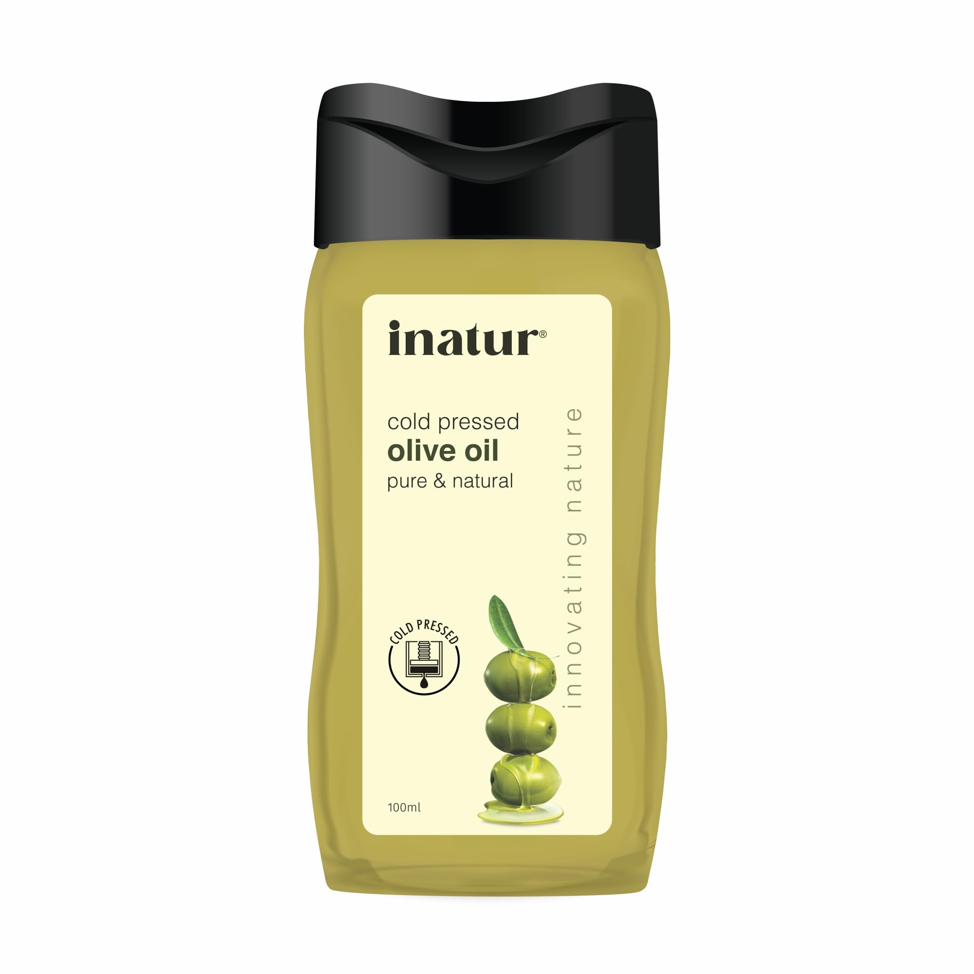 Organic Cold-Pressed Extra Virgin Olive Oil 100ml - 100% Pure Natural Skin & Hair Care Oil for Face, Body & Baby | Hydrating Moisturizer for Dry Skin, Hair Growth Treatment, Massage Oil & DIY Beauty Recipes