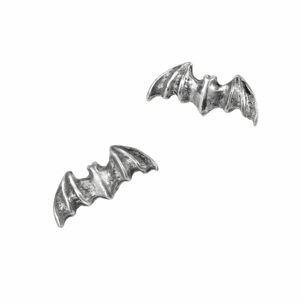 Bat Ear Studs - Gothic Punk Earrings for Women, Stainless Steel Hypoallergenic Earrings for Cartilage, Tragus, Helix Piercing - Perfect for Halloween, Cosplay, and Alternative Fashion