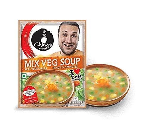 Chings Instant Vegetable Soup Mix - 55g (Pack of 12) | Quick & Easy Meal Solution for Busy Days, Office Lunches & Camping Trips