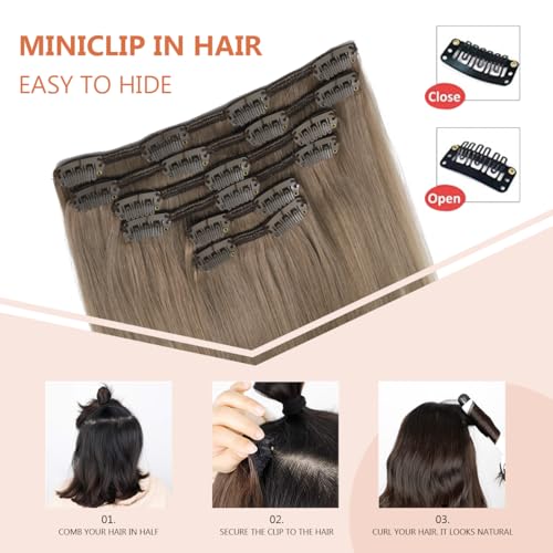 Silky Straight Clip-in Remy Human Hair Extensions for Women - 18 Inch Natural Black Hair Weft for Length & Volume - Perfect for Parties, Weddings & Daily Styling