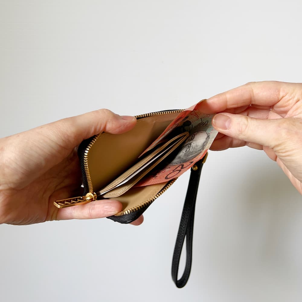 Everyday Leather Mini Wallet for Women & Men - Slim RFID Blocking Card Holder - Black | Perfect for Travel, Business & Daily Use