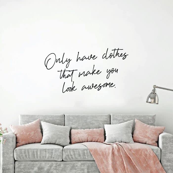 Stylish Closet Quotes Vinyl Wall Decal - 6x10 Inch Inspirational Dressing Room Art Sticker for Wardrobe, Cabinet & Home Organization - Perfect for Bedroom, Walk-In Closet and Fashion Lover's Space