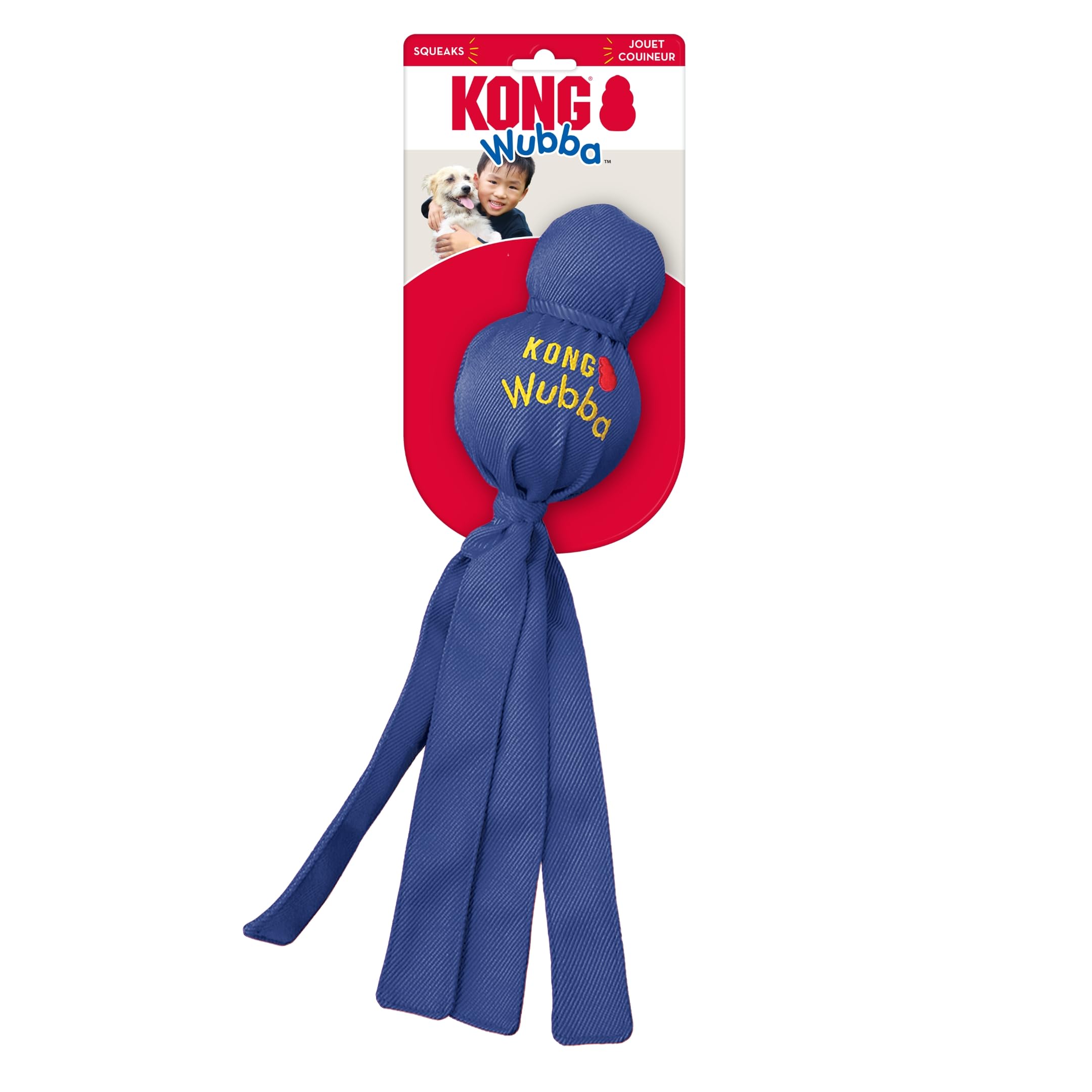KONG Wubba Durable Dog Toy for Tug of War & Fetch - Interactive Play Toy for Puppies & Large Dogs - Indoor & Outdoor Pet Supplies for Active Playtime - Perfect for Training, Exercise & Bonding with Your XL Dog