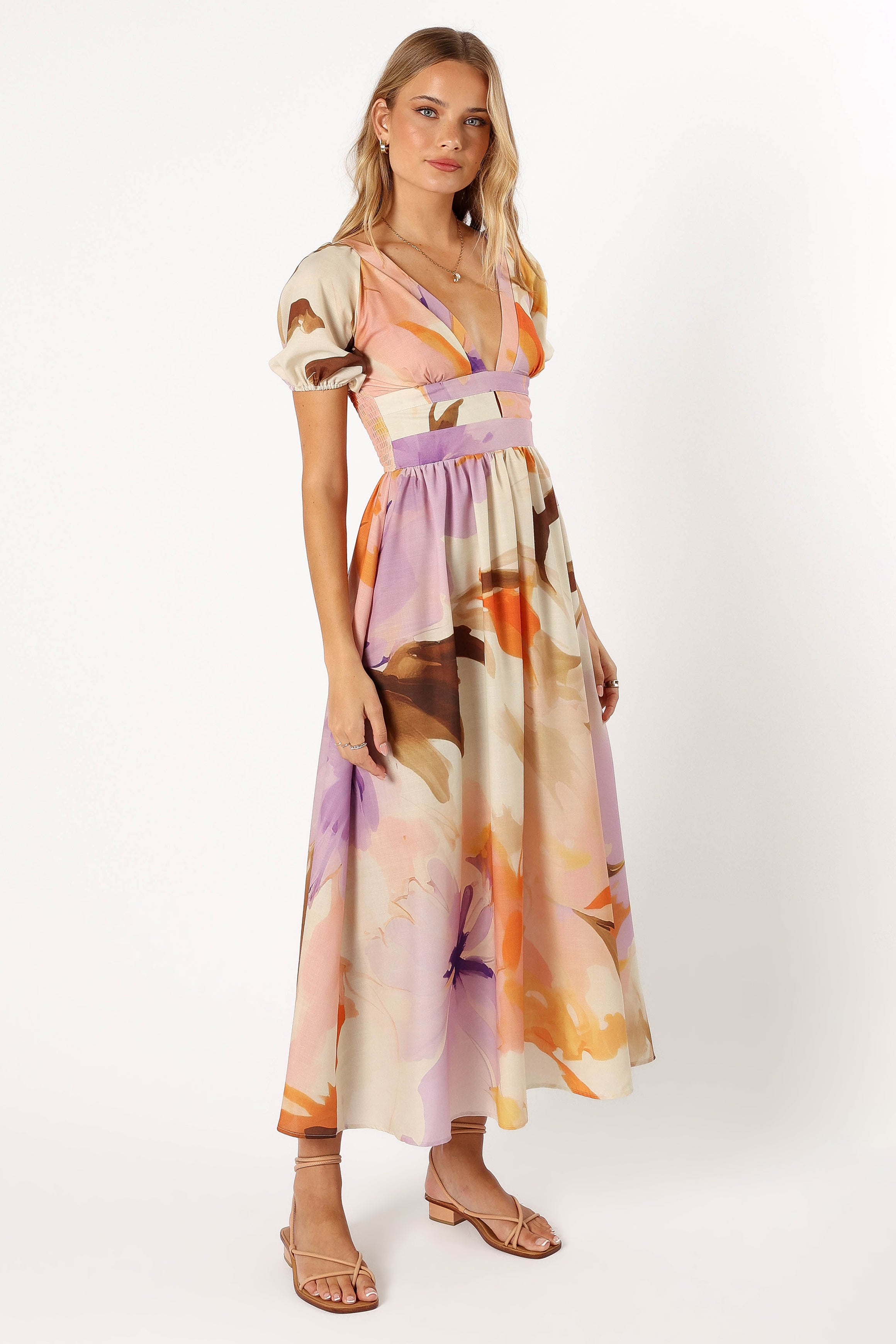 Christoff Maxi Dress - Floral Print Long Summer Dress for Women, Beach Wedding Party Vacation Outfit