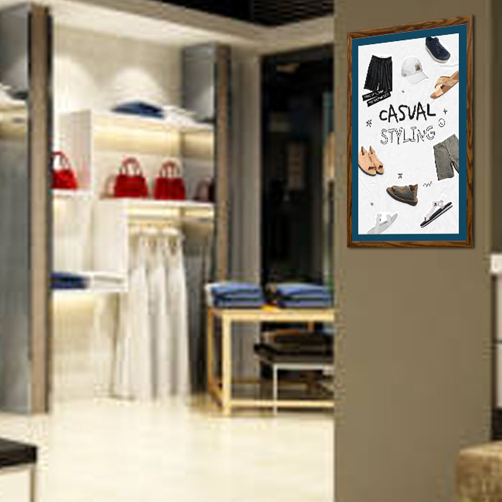 8x10 Designer Wood Snap Frames for Posters with 2 Wide Matboard - Perfect for Home Decor, Office Display & Art Gallery Exhibitions