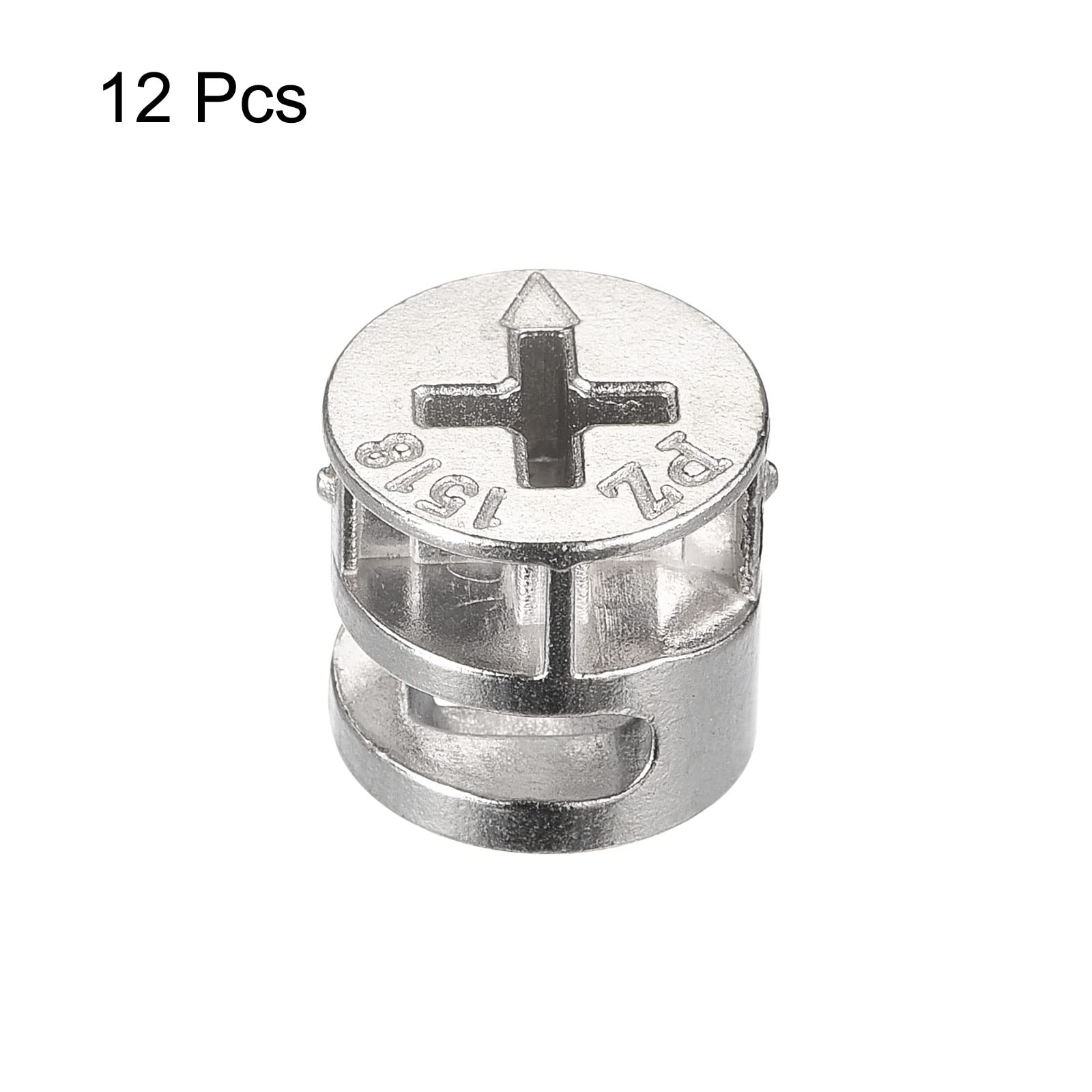 HARFINGTON 12pcs 14.5x13.3mm Cam Lock Nuts for Furniture Assembly - Heavy Duty Joint Connector Locking Nuts & Cam Fittings for DIY Cabinets, Bookshelves, Wardrobes and Home Furniture Installation