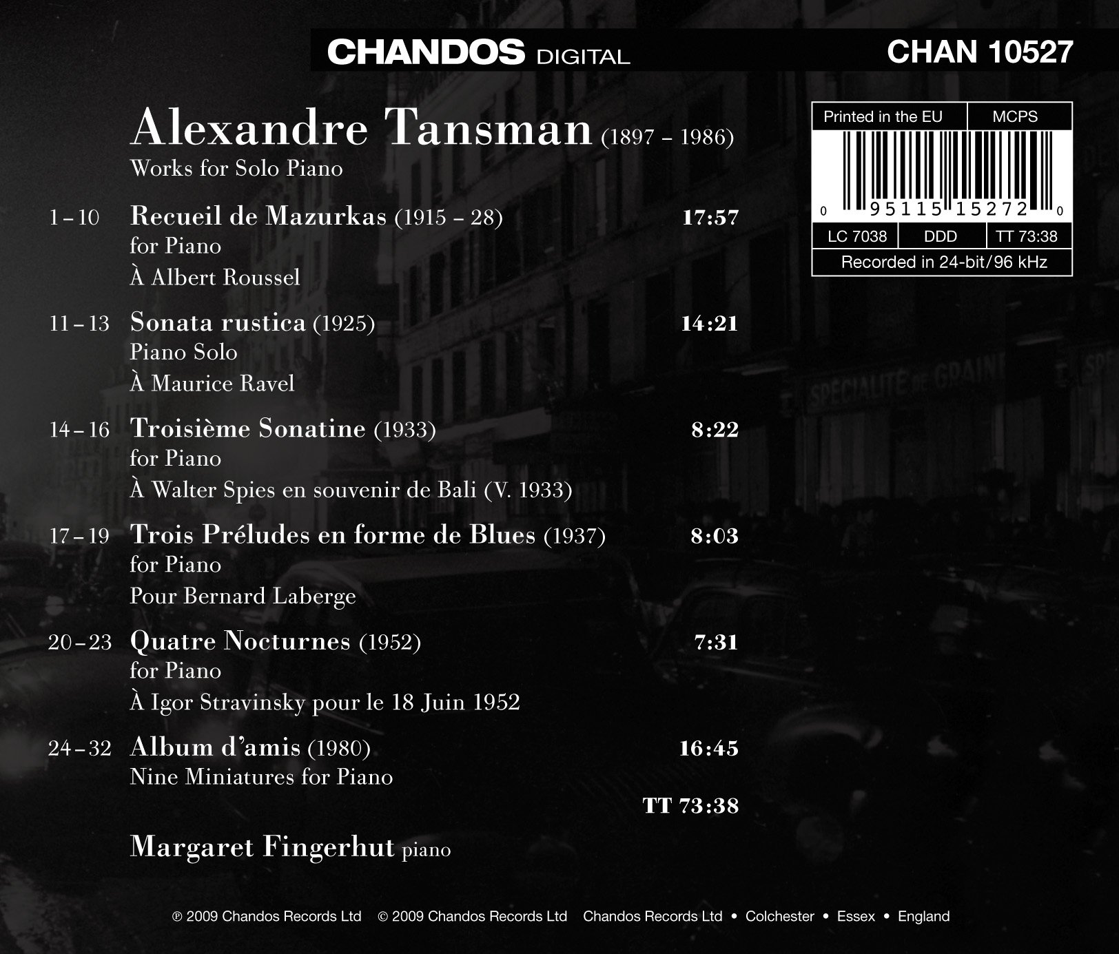 Tansman: Complete Works for Solo Piano | Classical Piano Sheet Music | Perfect for Recitals, Practice & Music Lovers