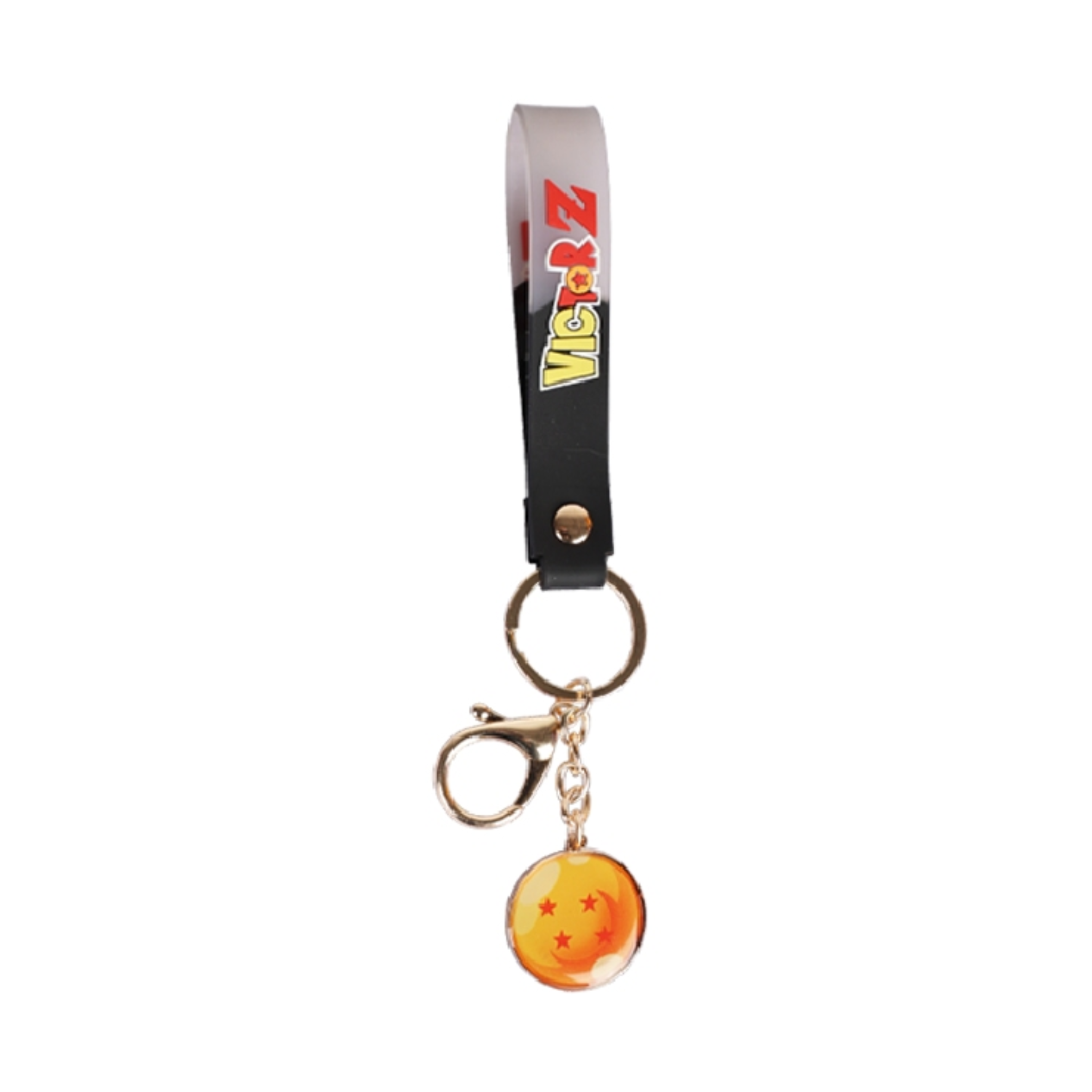 Victor x Dragon Ball Z PG6010DBZ CE Keychain - Official Dragon Ball Z Collectible Keyring [Black/Yellow] - Perfect for Anime Fans, Keychain Enthusiasts & Gift Giving