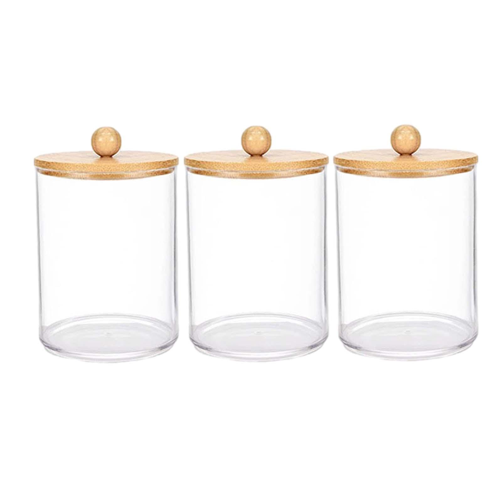 CALANDIS® 3-Piece Makeup Cotton Swab Storage Box Set - Organizer for Q-Tips, Cotton Balls & Beauty Accessories | Perfect for Bathroom Counter, Vanity & Travel Cosmetics Organization