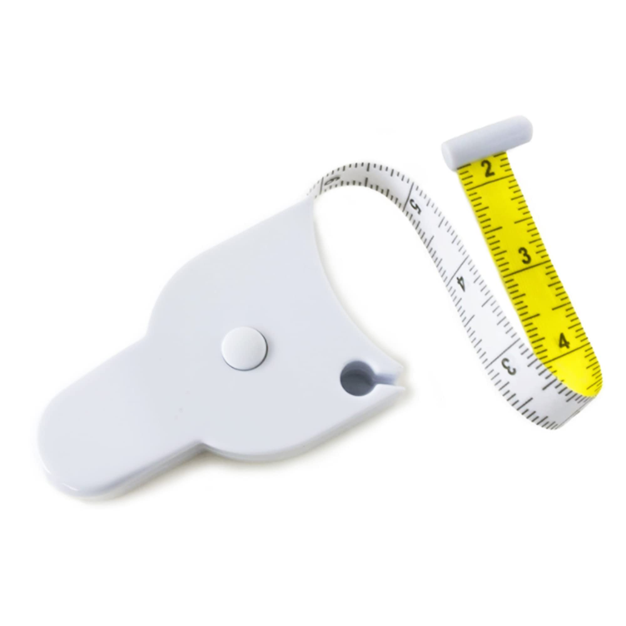 80 Inch Automatic Retractable Body Tape Measure - Perfect for Measuring Waist, Hip, Bust, Arms & More | White Telescopic Measuring Tape for Fitness, Tailoring & DIY Projects