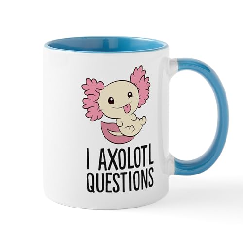 White/Blue Inside - Funny Axolotl Lover I Axolotl Questions Mugs
