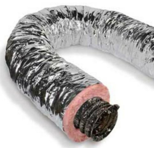 QuietFlex 10-Inch R6 Insulated Flexible Duct - 25 ft Length with Storage Bag | HVAC Air Ventilation for Home, Office & Commercial Use