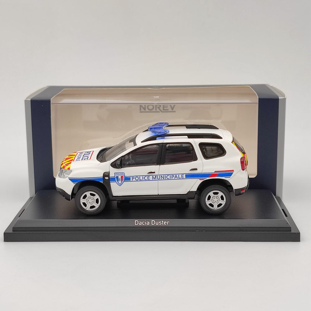 1/43 Scale Norev Dacia Duster Police Municipale 2020 White Diecast Model Car - Collectible Toy Gift for Adults & Kids - Perfect for Display, Collection, and Role Play Scenes