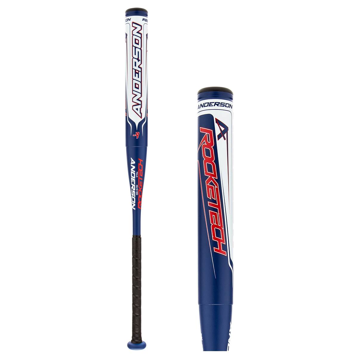 Anderson Rocketech 9 Fastpitch Softball Bat - Red, White & Blue | USA-Made Youth & Adult Softball Bat for Fastpitch Games, Tournaments & Practice | Lightweight Aluminum Alloy Construction