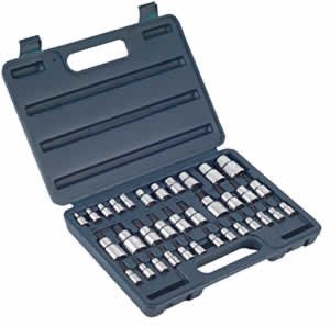 34-Piece Torx Master Socket Set - Professional Grade T-Handle Screwdriver Bit Set for Automotive, Motorcycle & DIY Repairs - Perfect for Mechanics & Home Improvement Projects
