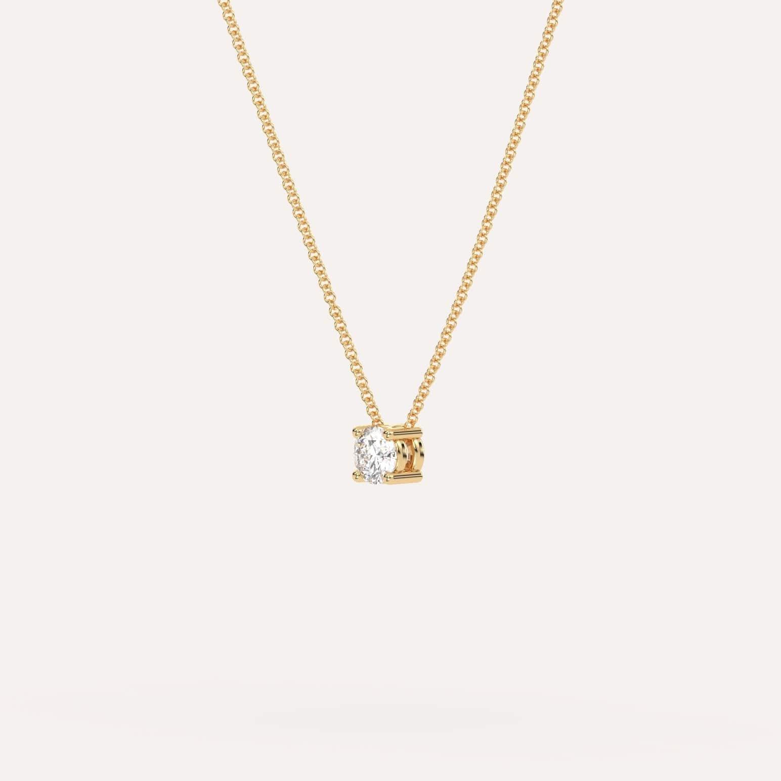 1/4 Carat Round Floating Diamond Necklace - Elegant Solitaire Pendant for Women - Perfect for Weddings, Anniversaries & Special Occasions
