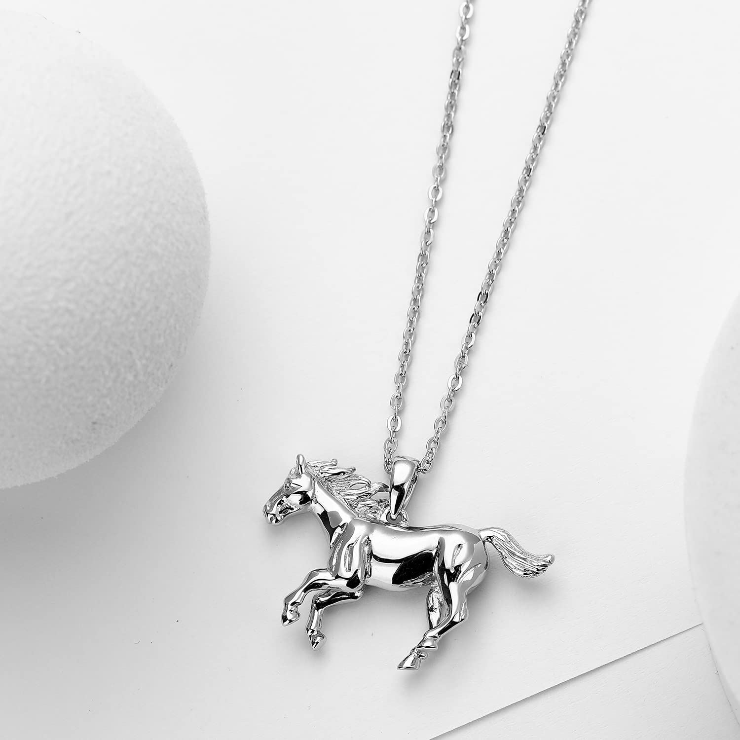 925 Sterling Silver Horse Necklace for Women - Elegant Jewelry Gift for Horse Lovers | Perfect for Birthday, Anniversary & Everyday Wear