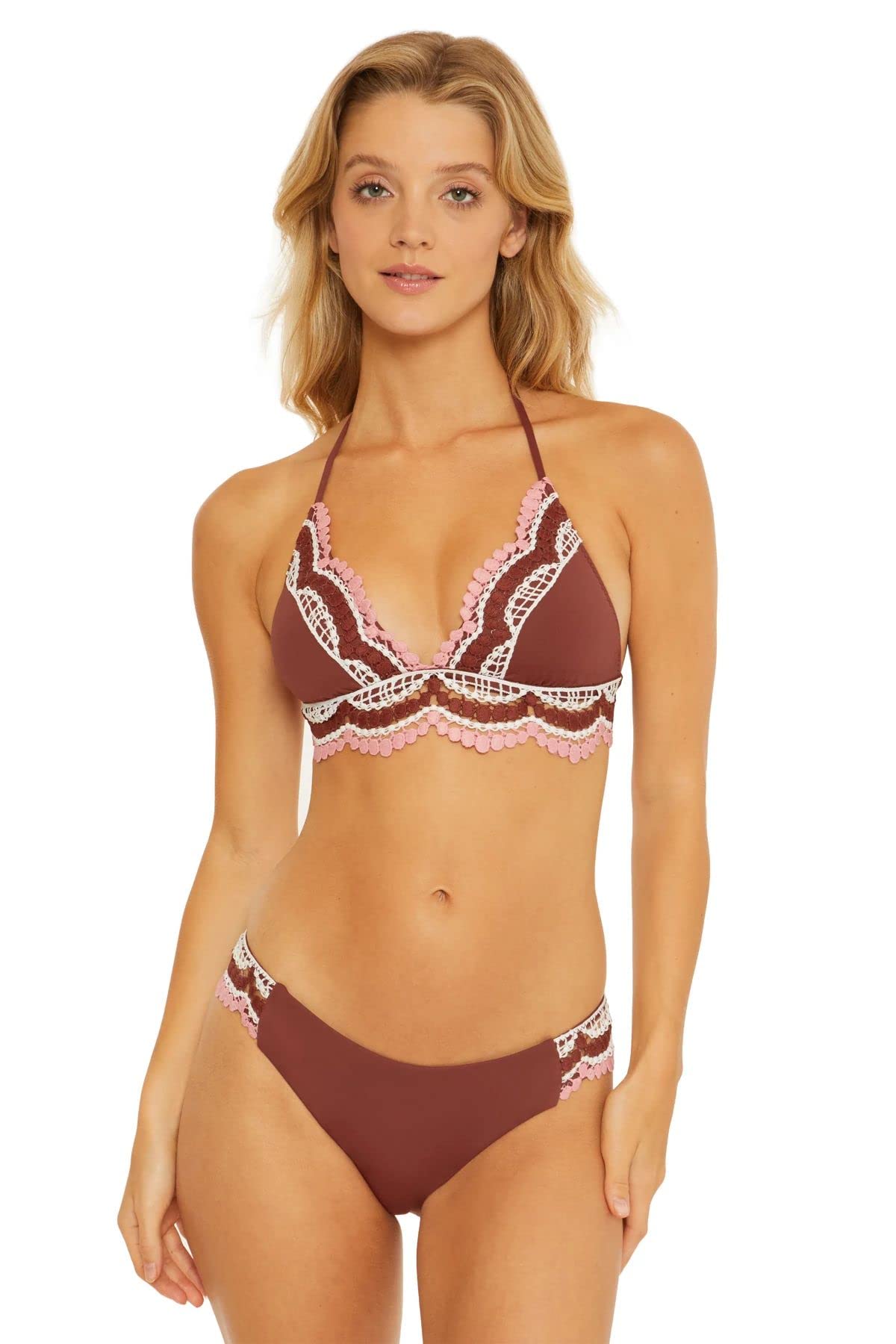 BECCA by Rebecca Virtue Delilah Avery Halter Top - Women's Fashion Summer Crop Tops for Beach, Party, and Casual Outfits
