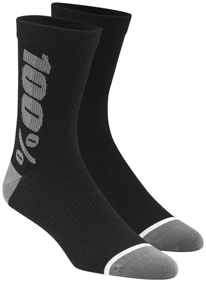 100% Merino Wool Performance Socks for Men & Women - 6 Inch Height, Breathable & Moisture-Wicking Hiking & Running Socks (Black/Gray, Small/Medium) - Ideal for Outdoor Activities, Sports & Daily Wear