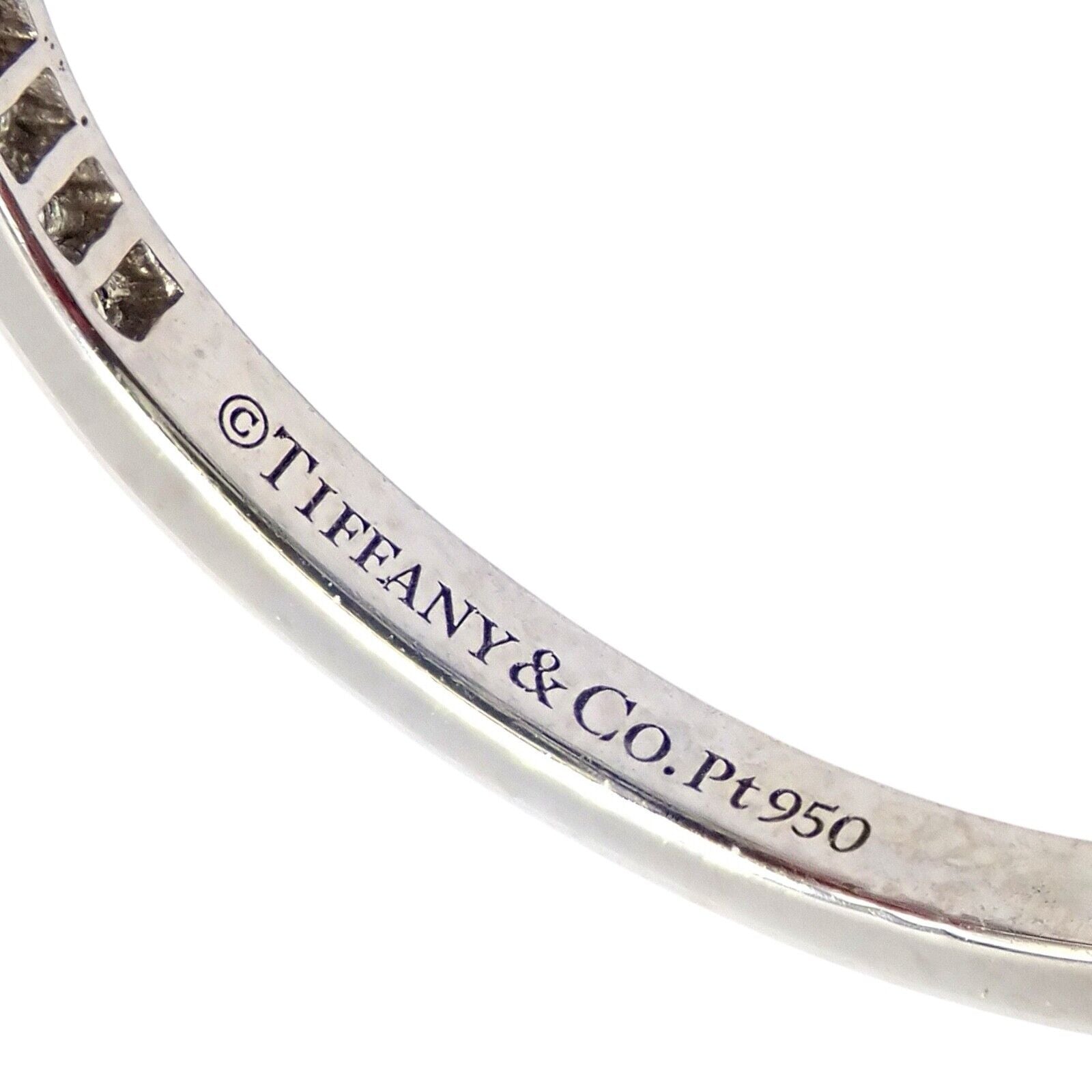 Tiffany & Co Platinum 0.12 Carat Diamond Infinity Stacking Ring - Size 6.5 - Elegant Wedding Band, Anniversary Gift for Her, Perfect for Stacking with Other Rings
