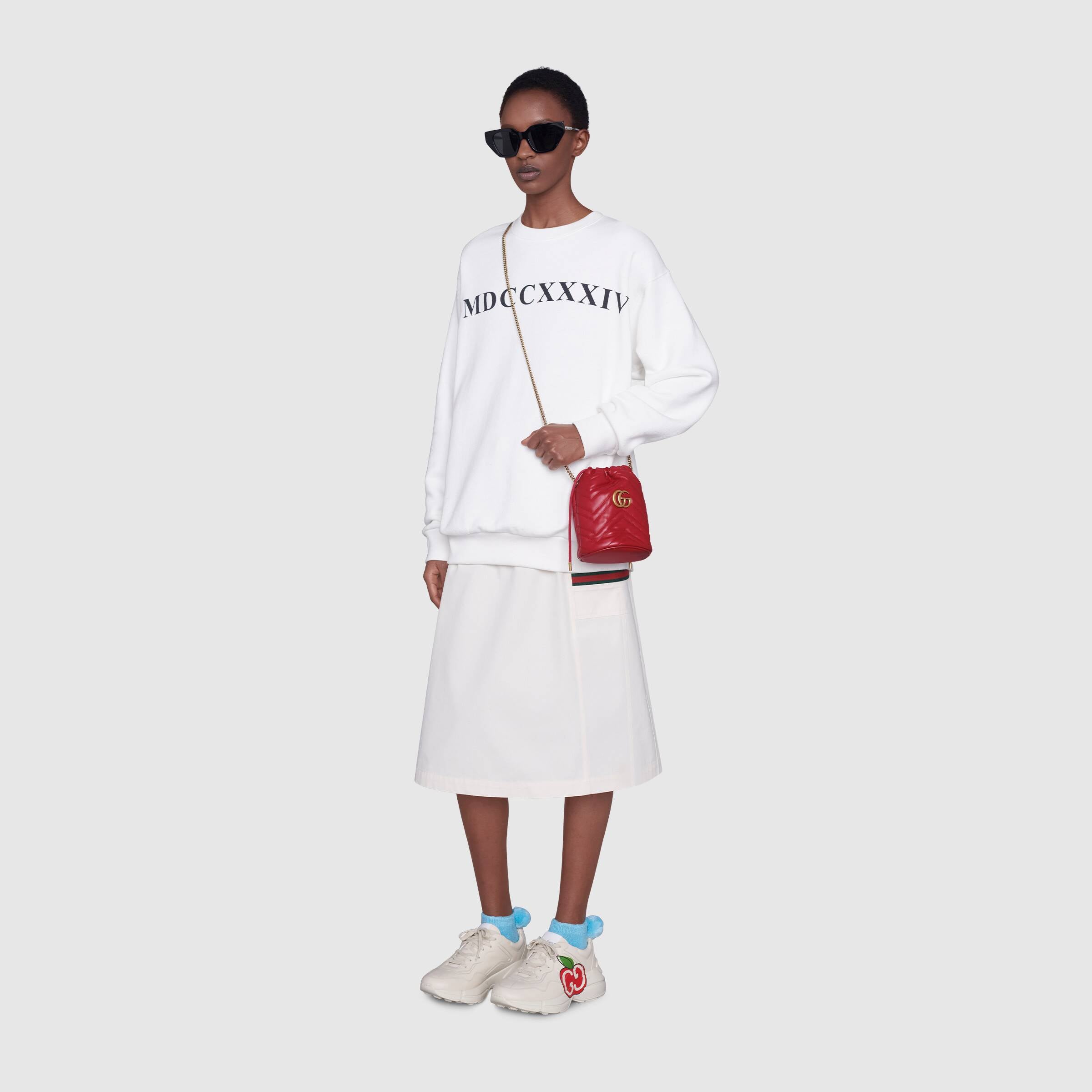Gucci GG Matelassé Marmont Backpack Bag for Women - Genuine Leather Luxury Handbag in Hibiscus Red | Perfect for Travel, Work & Everyday Use
