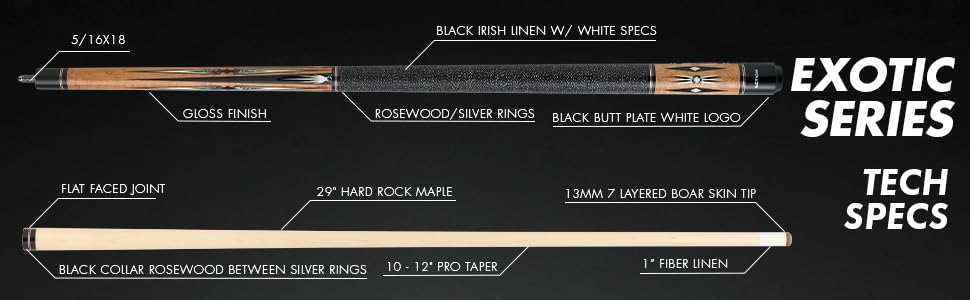 Premium Honey & Black White Pool Cue Stick for Professional Billiards Players - Perfect for Home Game Rooms, Bars, and Competitive Tournaments