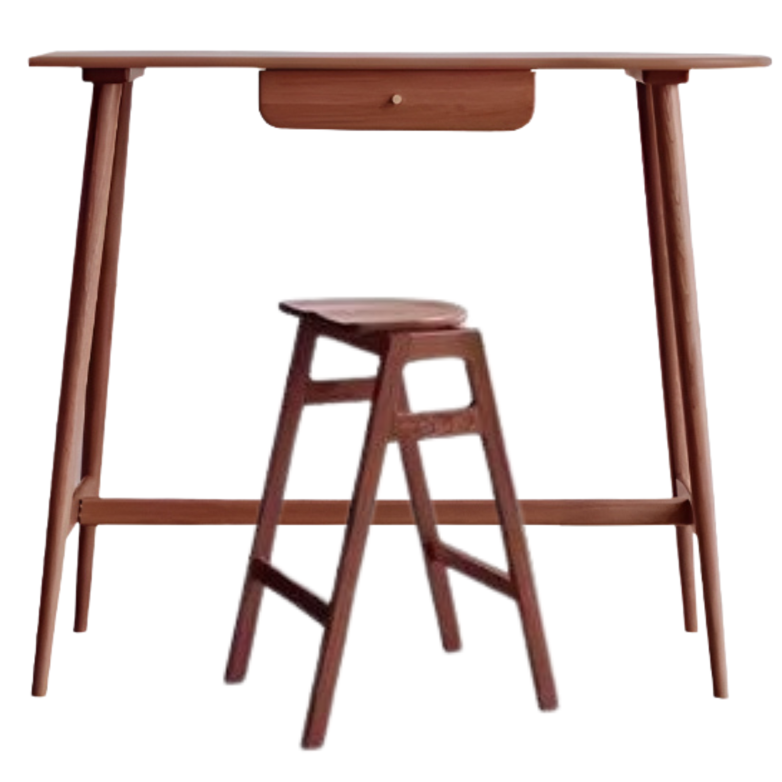 53.1x19.7x41.5 inch / 135x50x105.5 сm / walnut color / Oak Bar Table + 2chairs