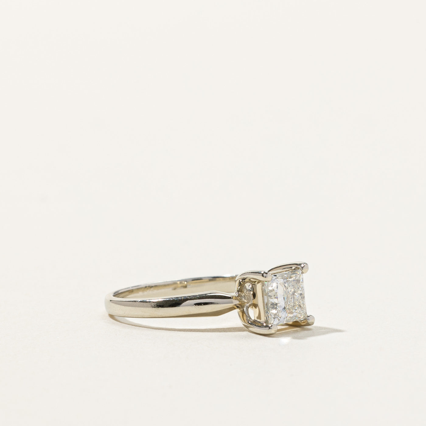 Solitaire Princess Diamond Ring - 0.71 Carat VS2 Clarity J Color Size 3.75 - Elegant Engagement Ring for Women, Perfect for Proposals, Anniversaries & Special Occasions