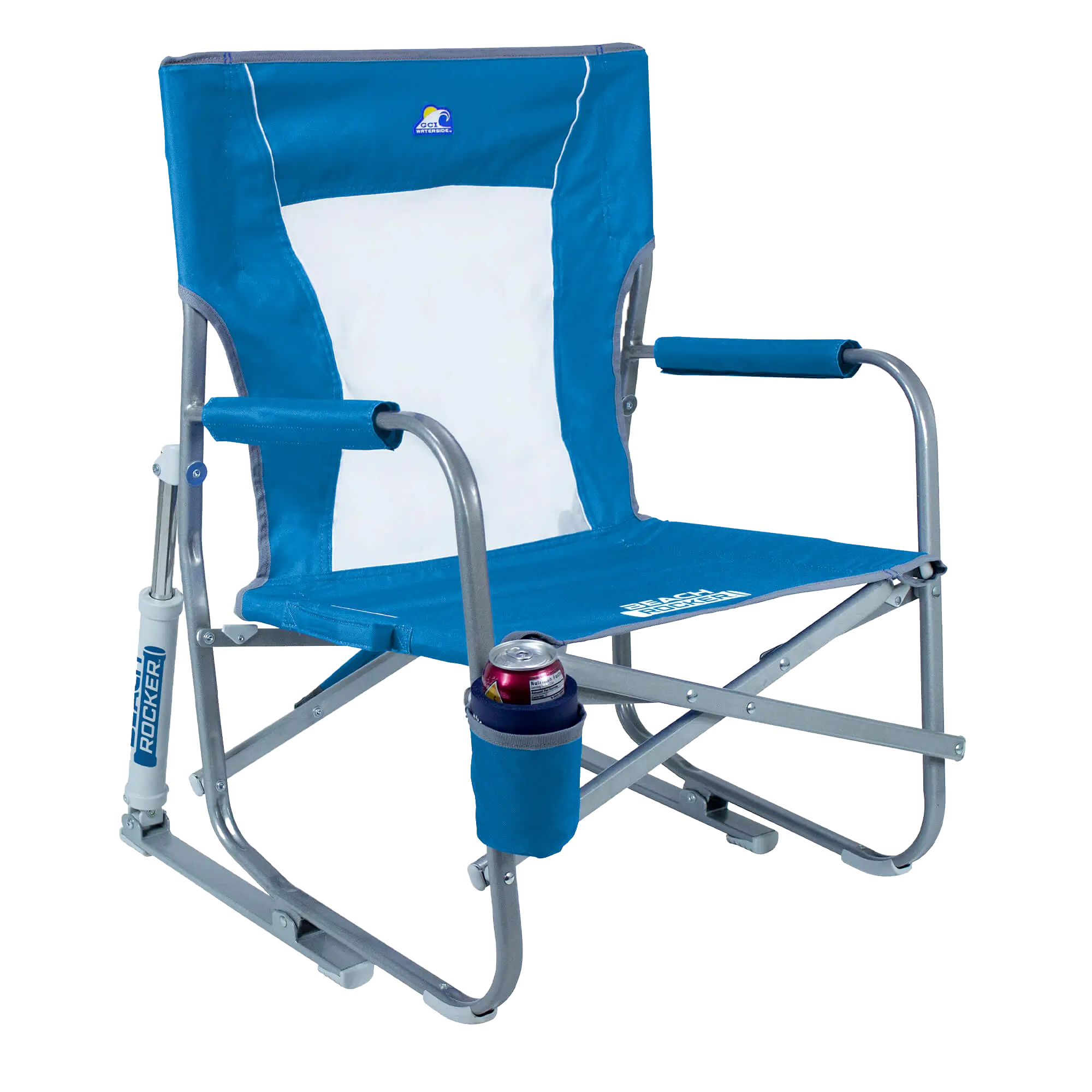 Premium Folding Beach Rocker Chair - Portable & Lightweight for Outdoor Relaxation at Beach, Pool, Camping, and Backyard
