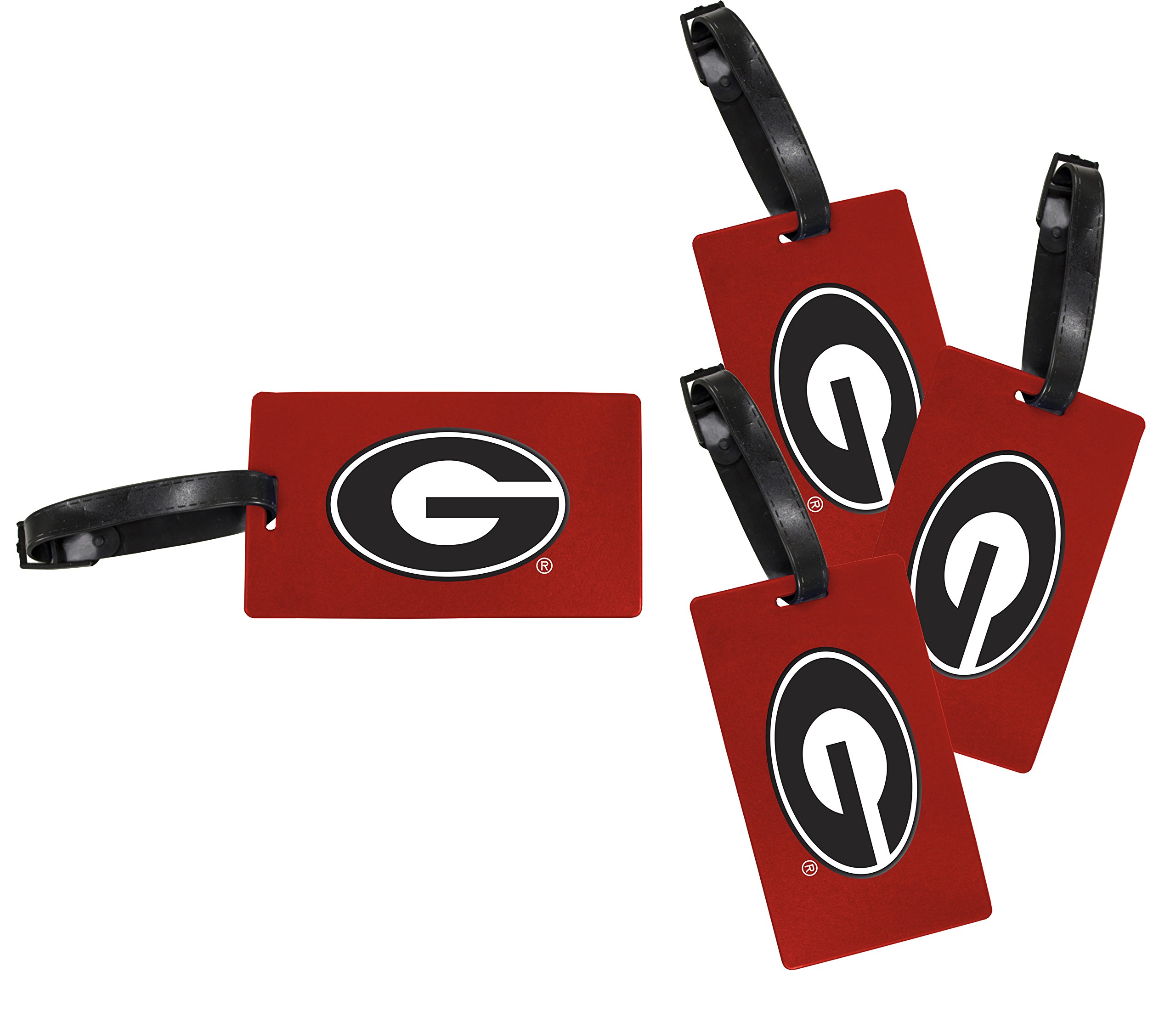 Official Georgia Bulldogs Luggage Tags 4-Pack - NCAA Licensed College Team Travel Accessories for Suitcases, Backpacks & Gym Bags - Perfect for Alumni, Students & Football Fans