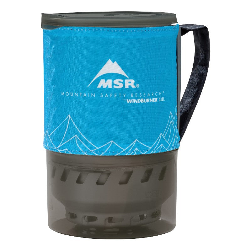 MSR WindBurner Duo 1.8L Camping Cook Pot - Lightweight Backpacking Cookware for Outdoor Cooking, Hiking & Camping Accessories - Blue