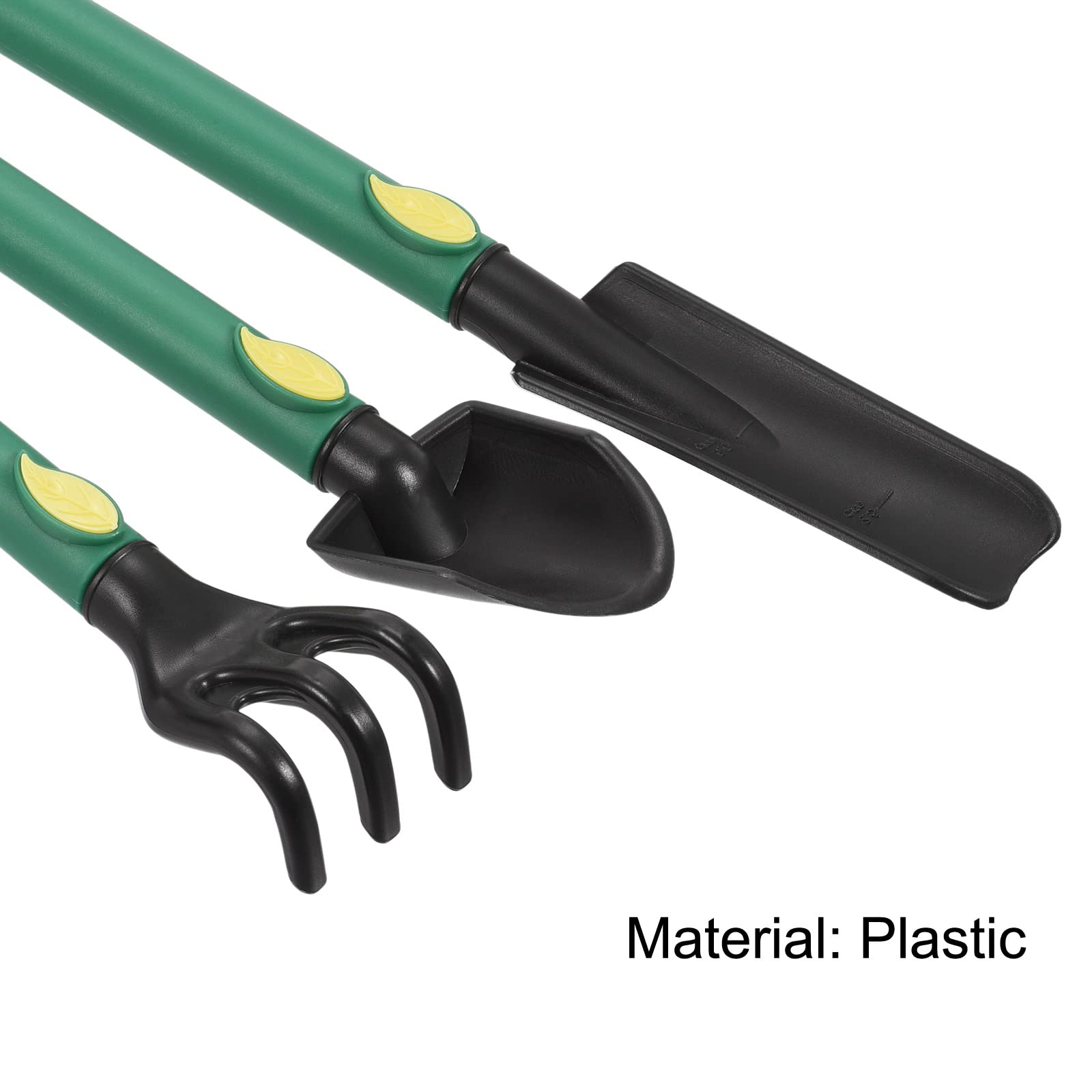 **MECCANIXITY Mini Garden Tools Set - 3Pcs Plastic Hand Tools for Gardening, Planting, and Transplanting (Trowel, Rake, Spade) - Ideal for Flowers, Succulents, Indoor & Outdoor Use**