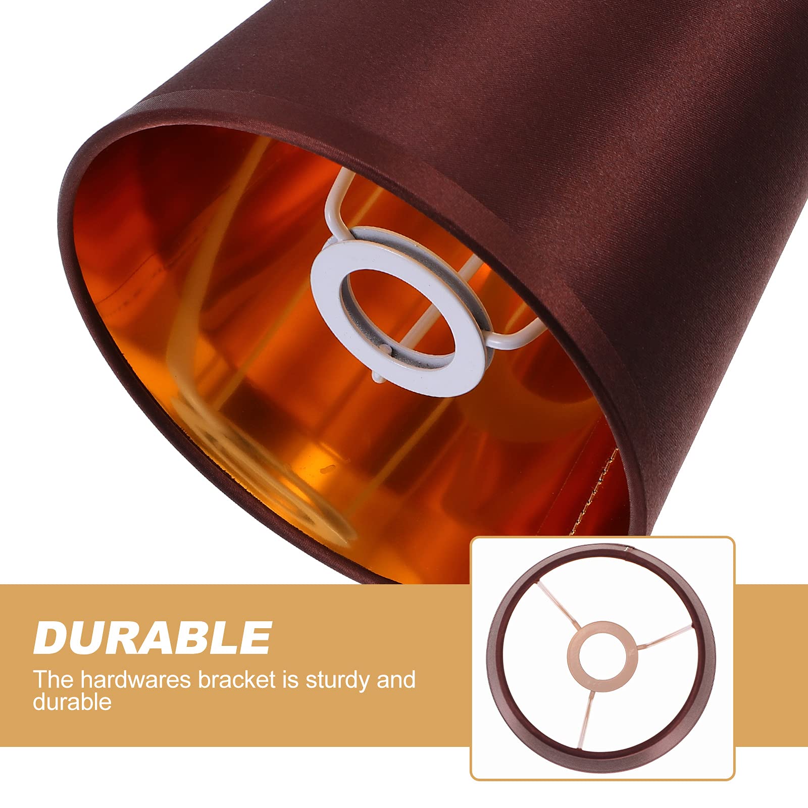 E14 Fabric Lampshade - Small Coffee Light Shade, Retro Wall & Floor Lamp Cover, Cloth Art Lamp Shade for PC, Fashion Office Chandelier, Perfect for Home Decor and Cozy Workspaces