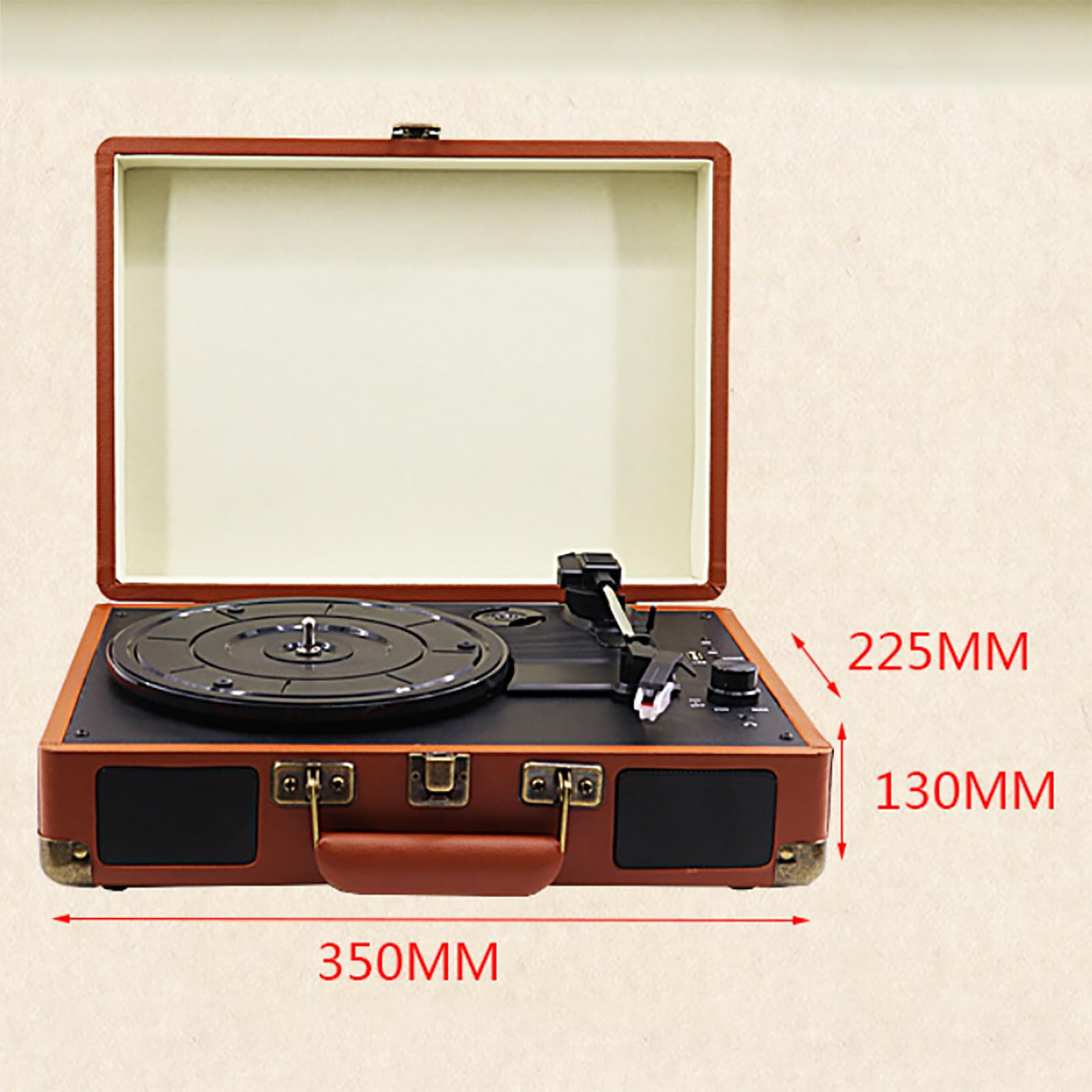 Bluetooth Record Player - 3-Speed Vinyl Turntable with Bluetooth & USB Playback, Compatible with External Speakers | Perfect for Home Entertainment, Father's Day Gifts & Parties