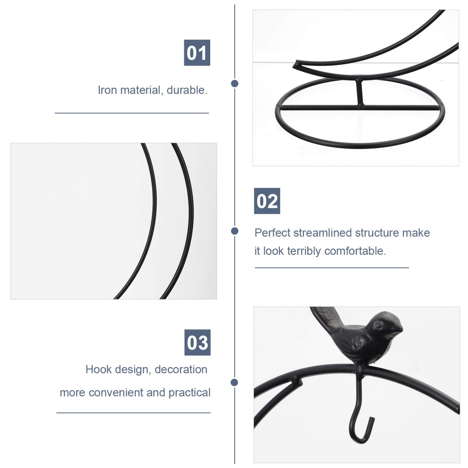 Glass Bottle Hooks for Outdoor Flower Pots - Metal Hanging Planters, Wedding Decor & Witch Ball Holders - Iron Candle Containers & Desktop Hangers - Perfect for Garden, Patio, and Home Decor