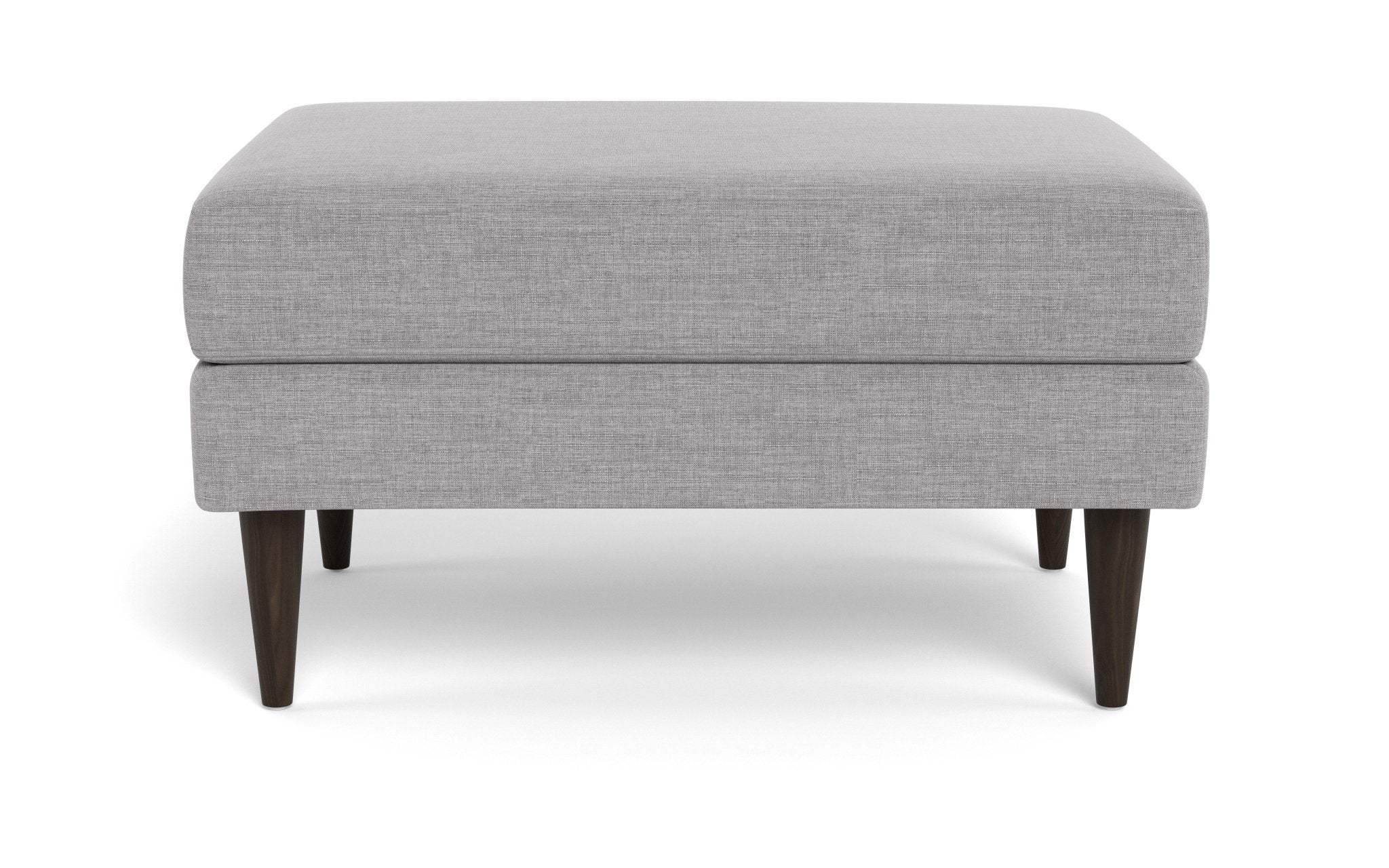 Wallace Modern Untufted Ottoman Stool - Round Footrest Pouf for Living Room, Bedroom & Office - Soft Fabric Upholstered Accent Seat with Sturdy Wooden Legs - Perfect for Relaxing, Extra Seating & Home Decor