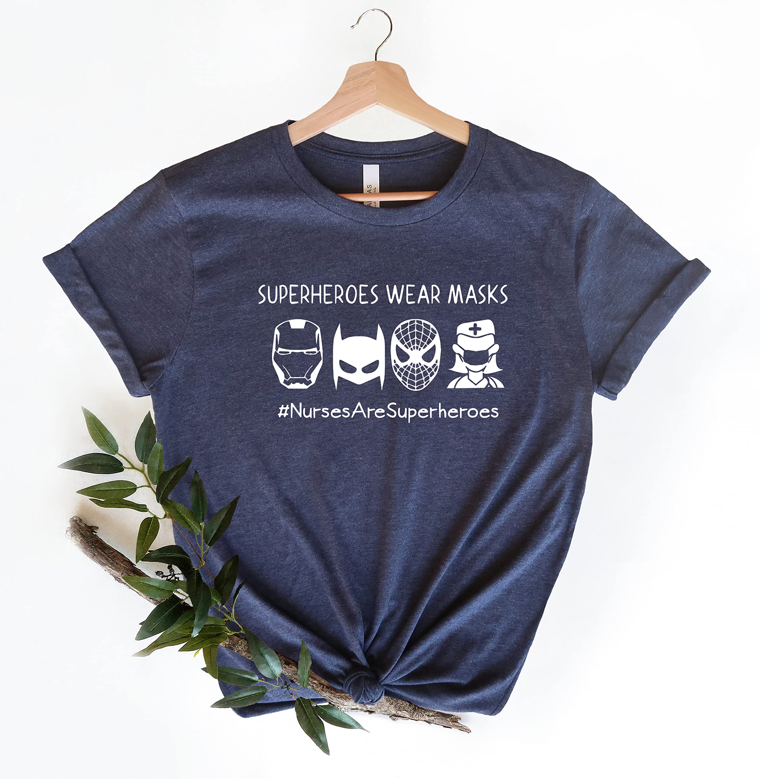 Nurses Are Superheroes T-Shirt - Superheroes Wear Masks Shirt for Healthcare Workers - Quarantine Heroes Apparel for Medical Professionals - Perfect for Nurse Appreciation Gifts & Hospital Staff Support
