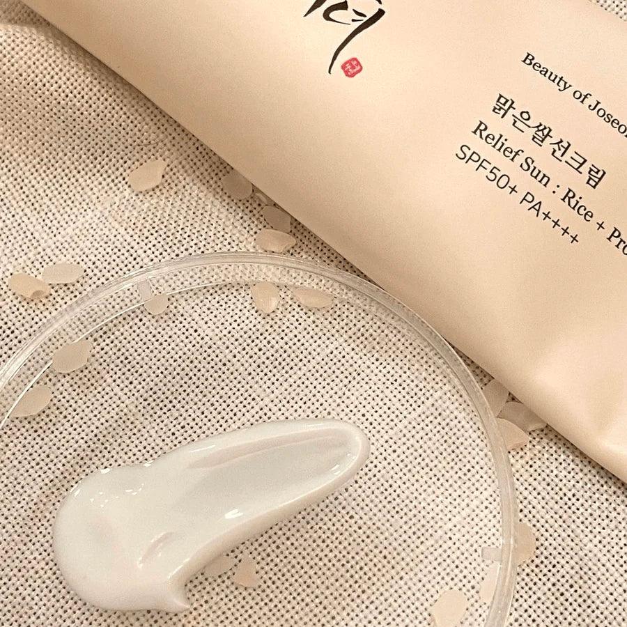 BEAUTY OF JOSEON Relief Sun Rice + Probiotics SPF50+ PA++++ 50ml | Hydrating Sunscreen for Face with Rice Extract & Probiotics | Perfect for Daily UV Protection & Sensitive Skin Care