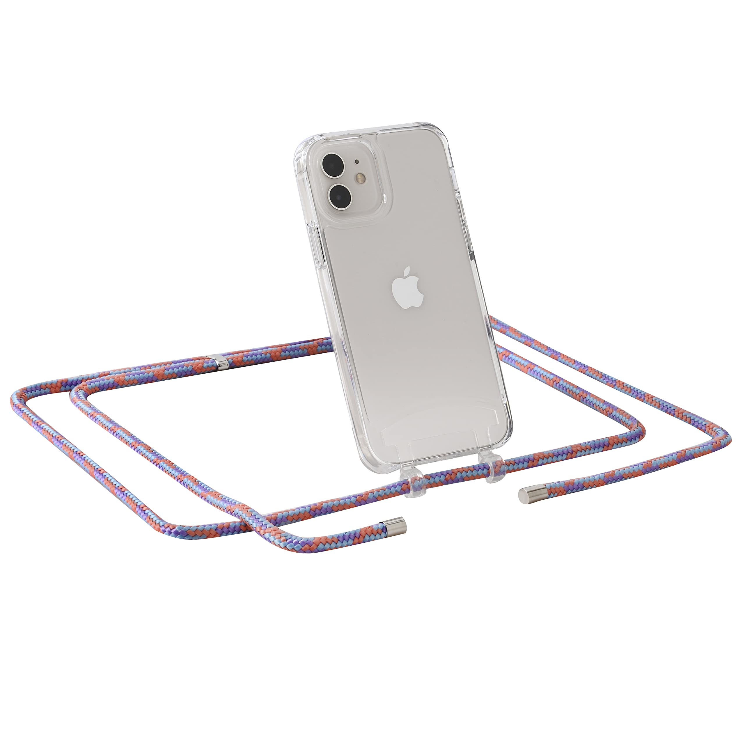 Clear Crossbody Phone Case for iPhone 13 with Detachable Lanyard – 2-in-1 Protective iPhone Cover with Drop Protection & Adjustable Strap – Perfect for Travel, Shopping & Hands-Free Use