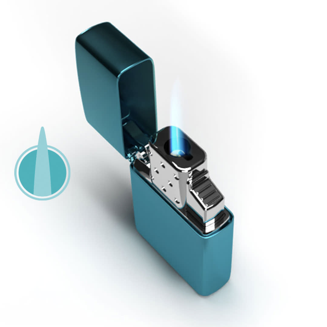 Premium Single Torch Butane Lighter Insert - Windproof Refillable Lighter for Cigars, Camping & Outdoor Use