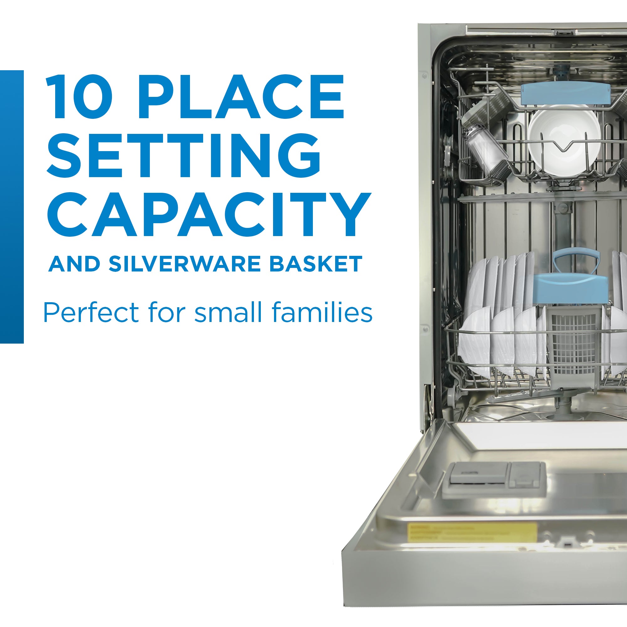 Danby DDW18D1ESS 18 Inch Stainless Steel Built-In Dishwasher - Compact & Energy Efficient for Small Kitchens, Apartments, and RVs